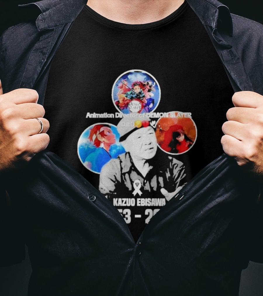 Kazuo Ebisawa 1953 2026 Animation Director Of Manga Slayer Died T-Shirt