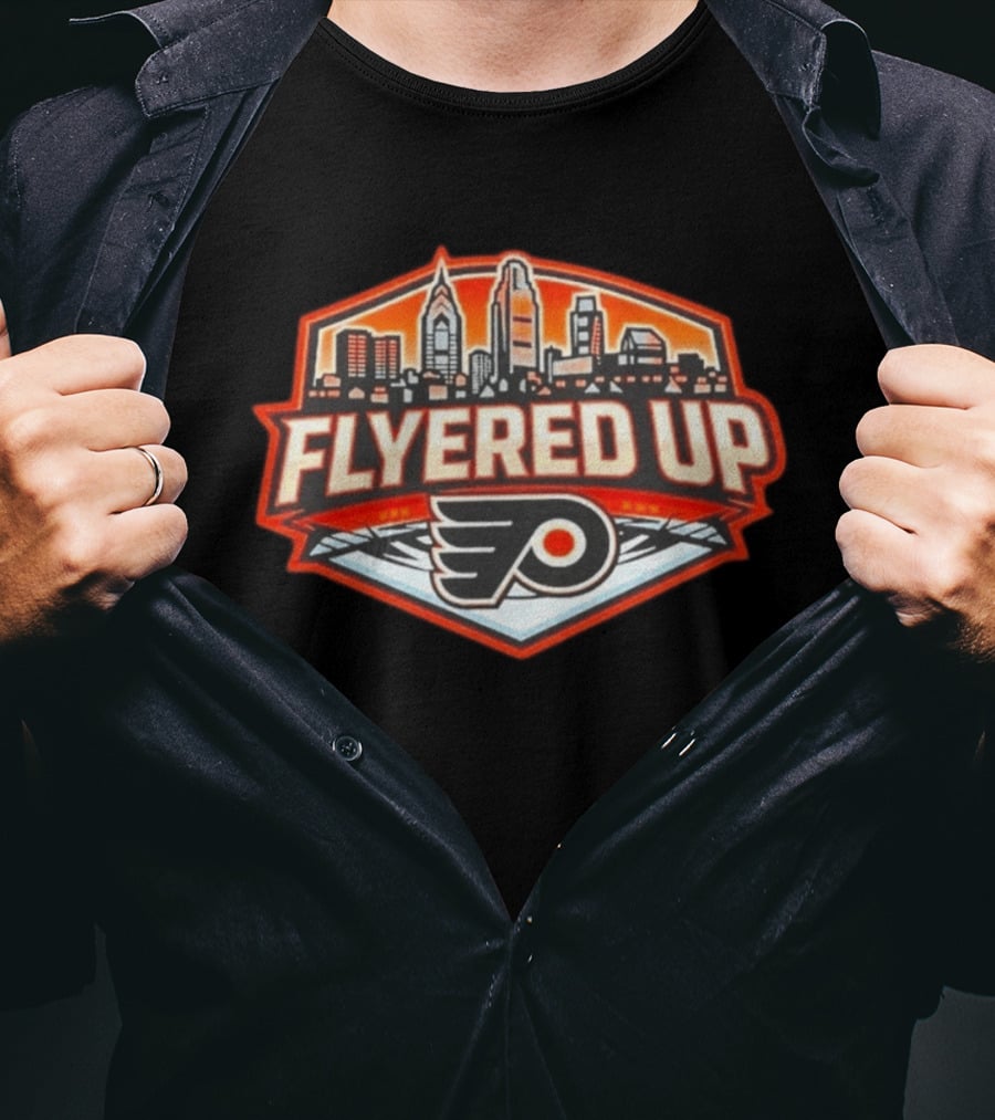 Flyered Up Philadelphia Flyers Skyline T-Shirt