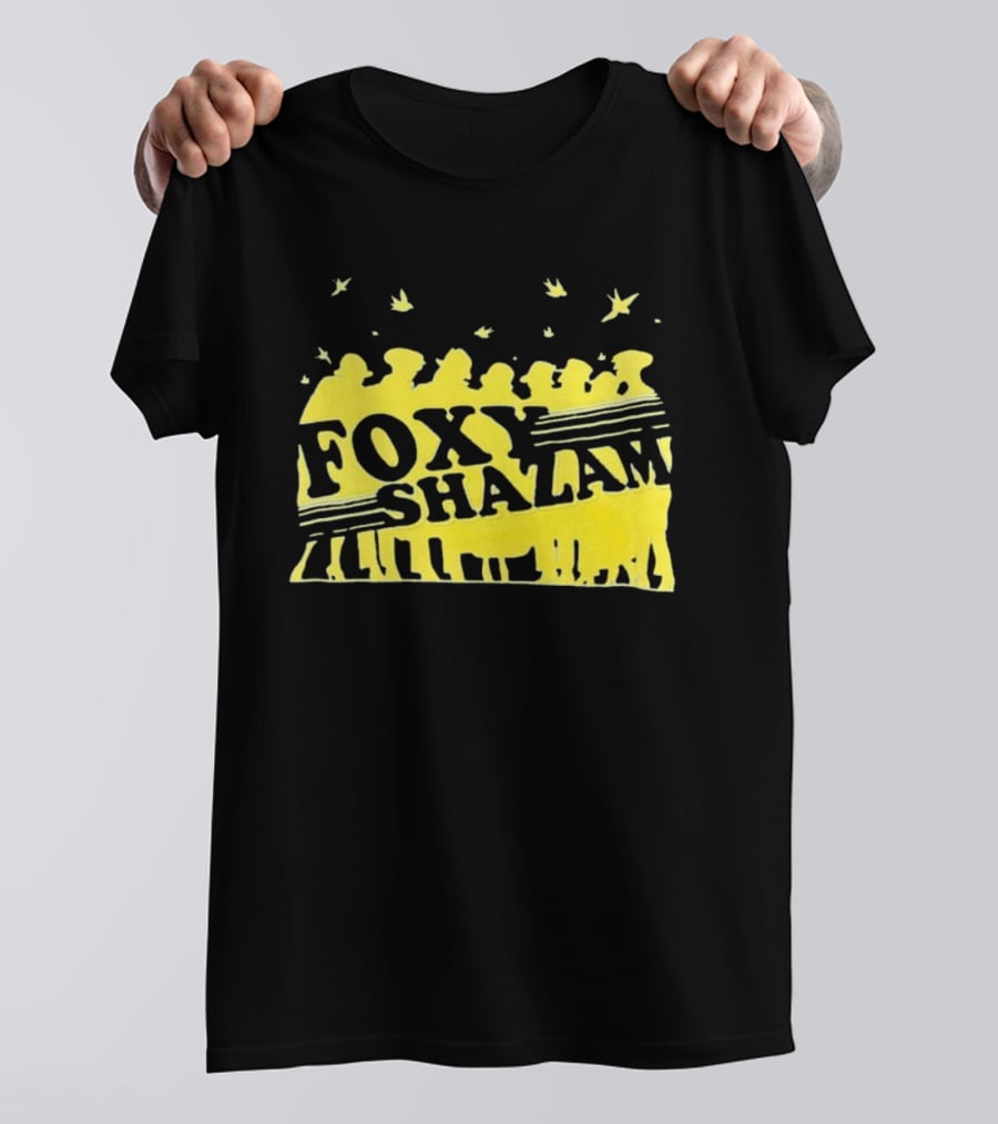 Foxy Shazam Yellow Silhouettes And Birds T-Shirt