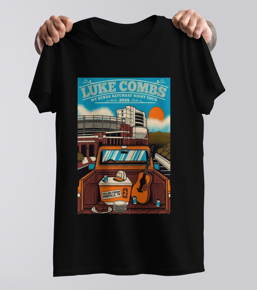Luke Combs My Kinda Saturday Night Tour 2026 Neyland Stadium Knoxville TN May 02 T-Shirt