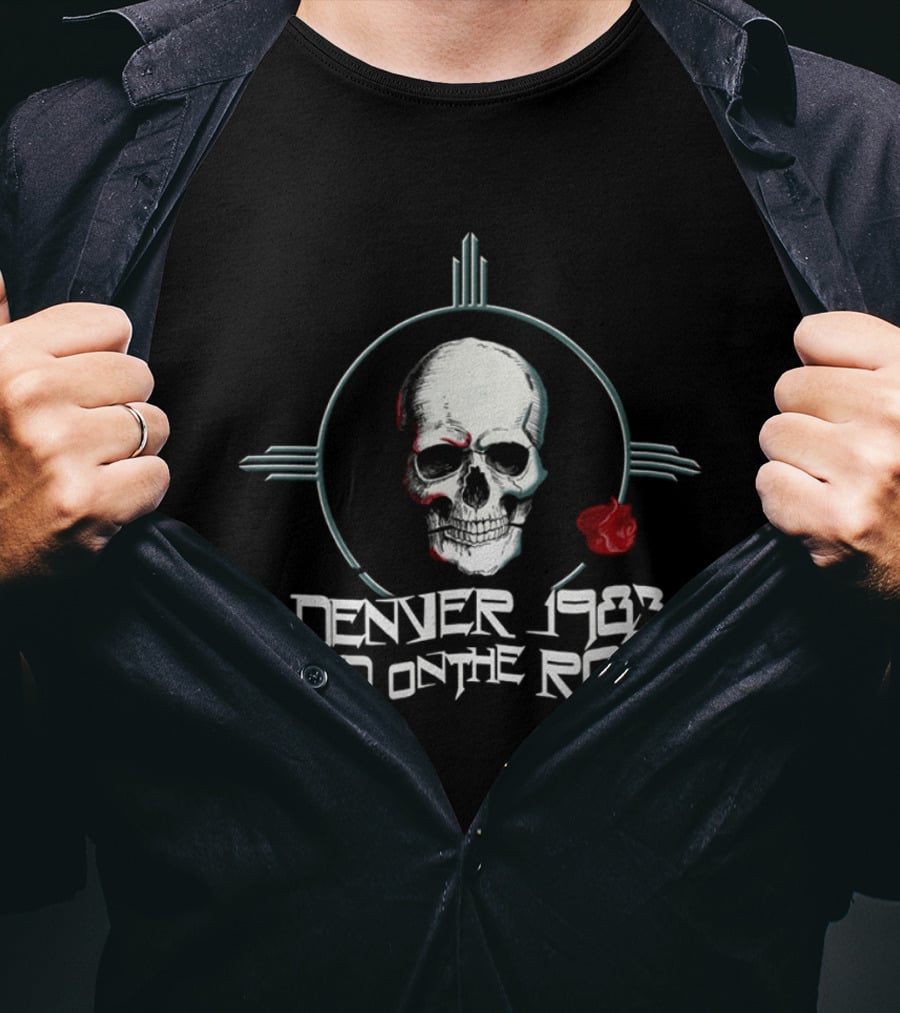Grateful Dead Denver 1983 Dead On The Rocks Rare Skull Rose T-Shirt