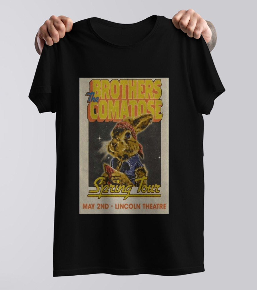 Brothers Comatose Spring Tour May 2nd Lincoln Theatre Rabbit Bandana T-Shirt