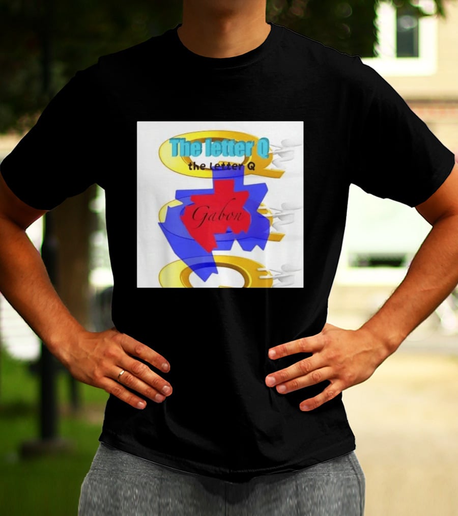 The Letter Q Gabon Map Stylish Multilayered T-Shirt
