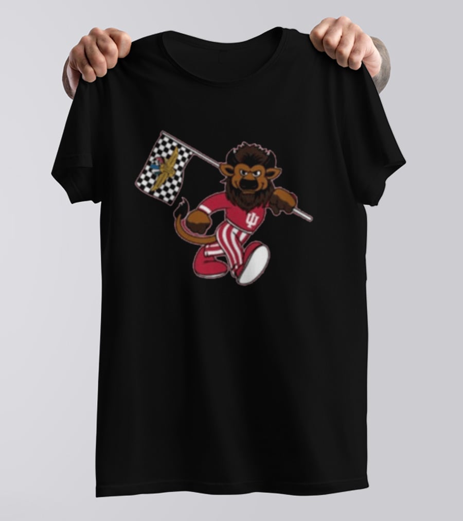 Indiana Hoosiers IMS Bison Checkered Flag Racing T-Shirt