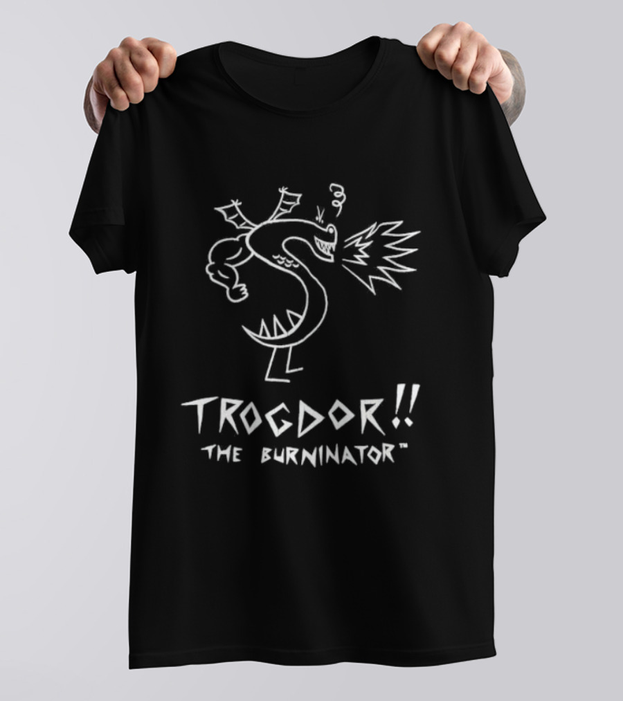 Trogdor The Burninator Dragon Sketch Homestar Runner T-Shirt