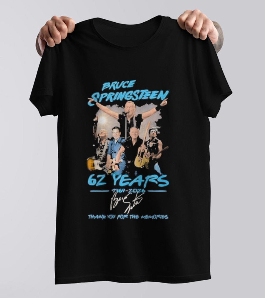 Bruce Springsteen Original 62 Years 1964 2026 Thank You For The Memories T-Shirt