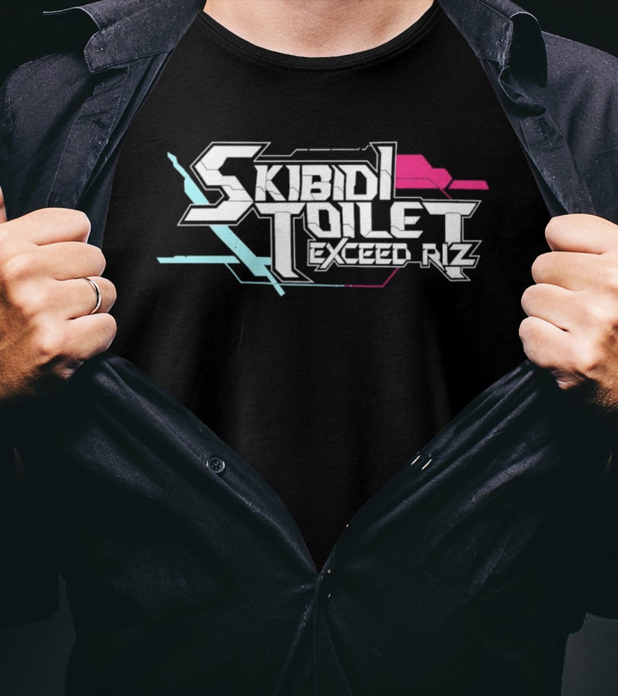 Original Skibidi Toilet Exceed Riz Neon T-Shirt