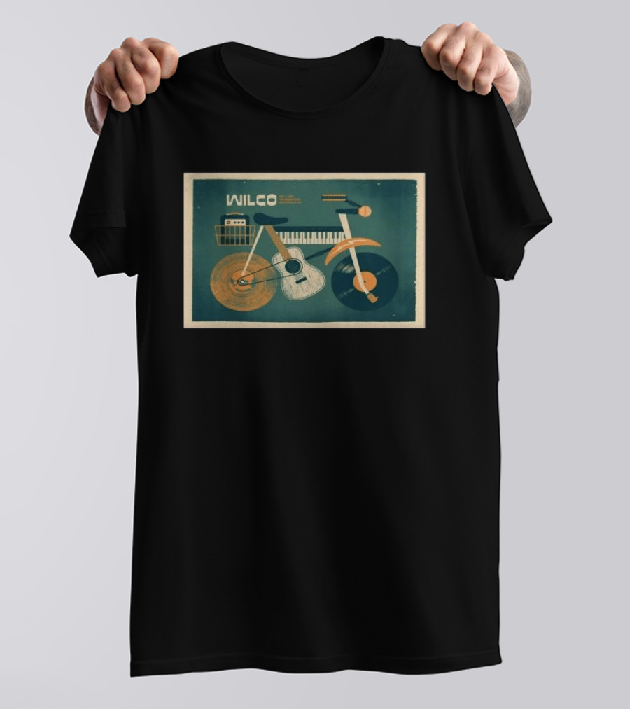 Wilco May 2 2026 The Momentary Bentonville AR Bicycle Guitar Piano Record T-Shirt