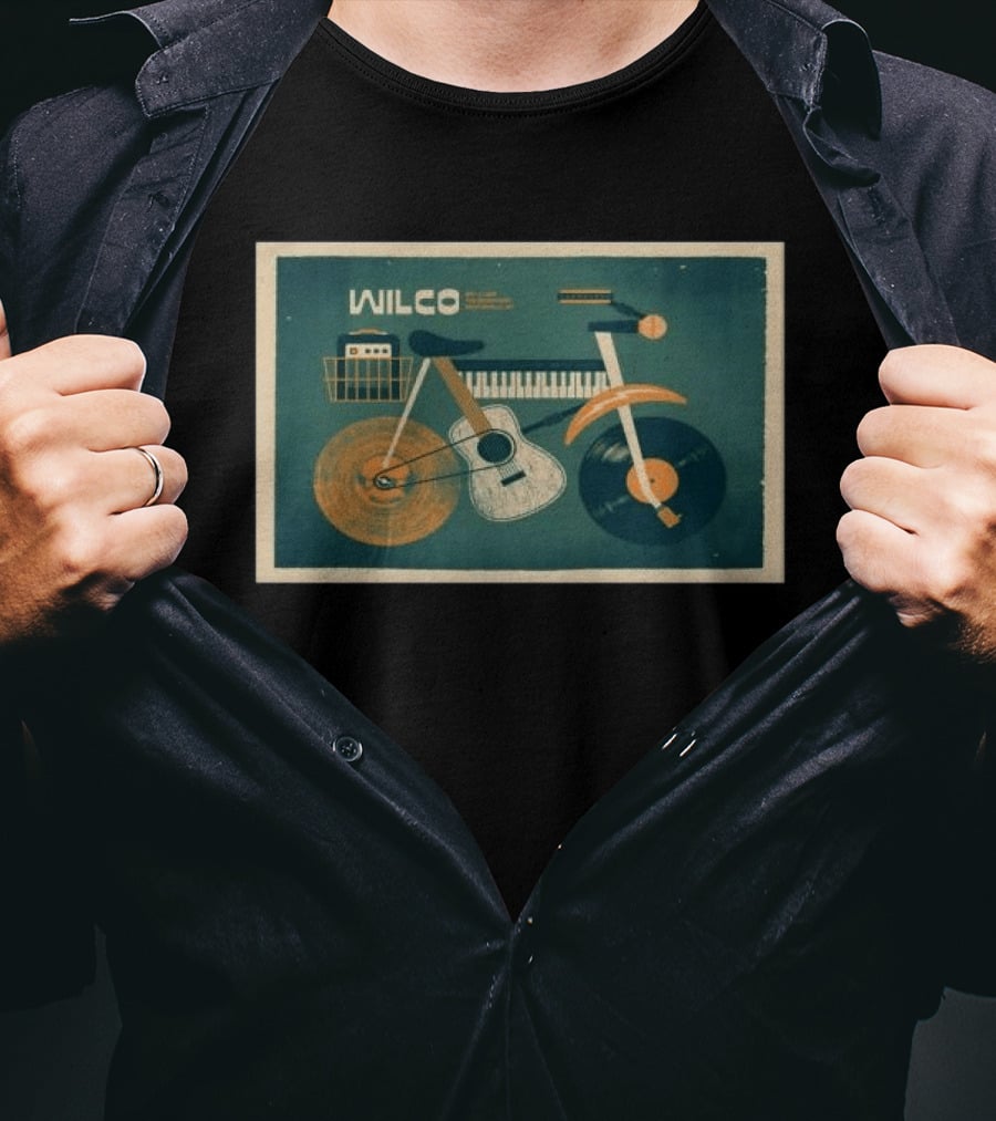 Wilco May 2 2026 The Momentary Bentonville AR Bicycle Guitar Piano Record T-Shirt
