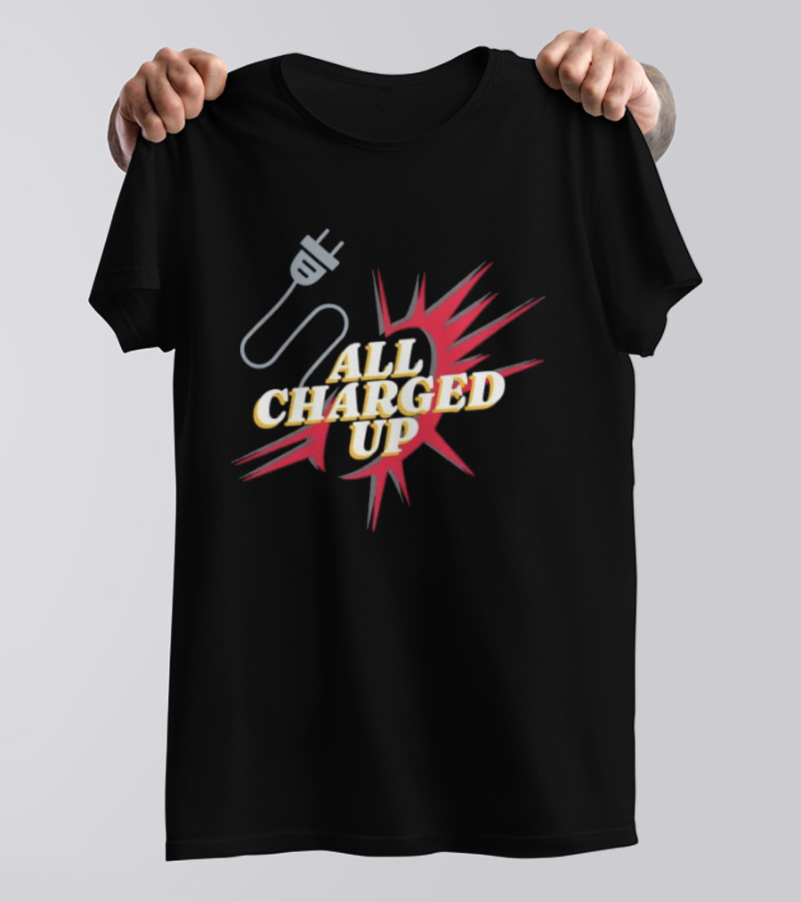 Ottawa All Charged Up Electric Energy Burst Plug T-Shirt