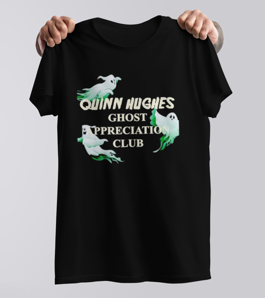 Quinn Hughes Ghost Appreciation Club Whimsical Spirit T-Shirt