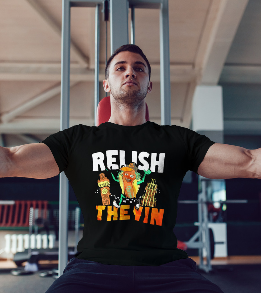 Relish The Yin Orioles Hot Dog Cartoon Baltimore 2026 T-Shirt