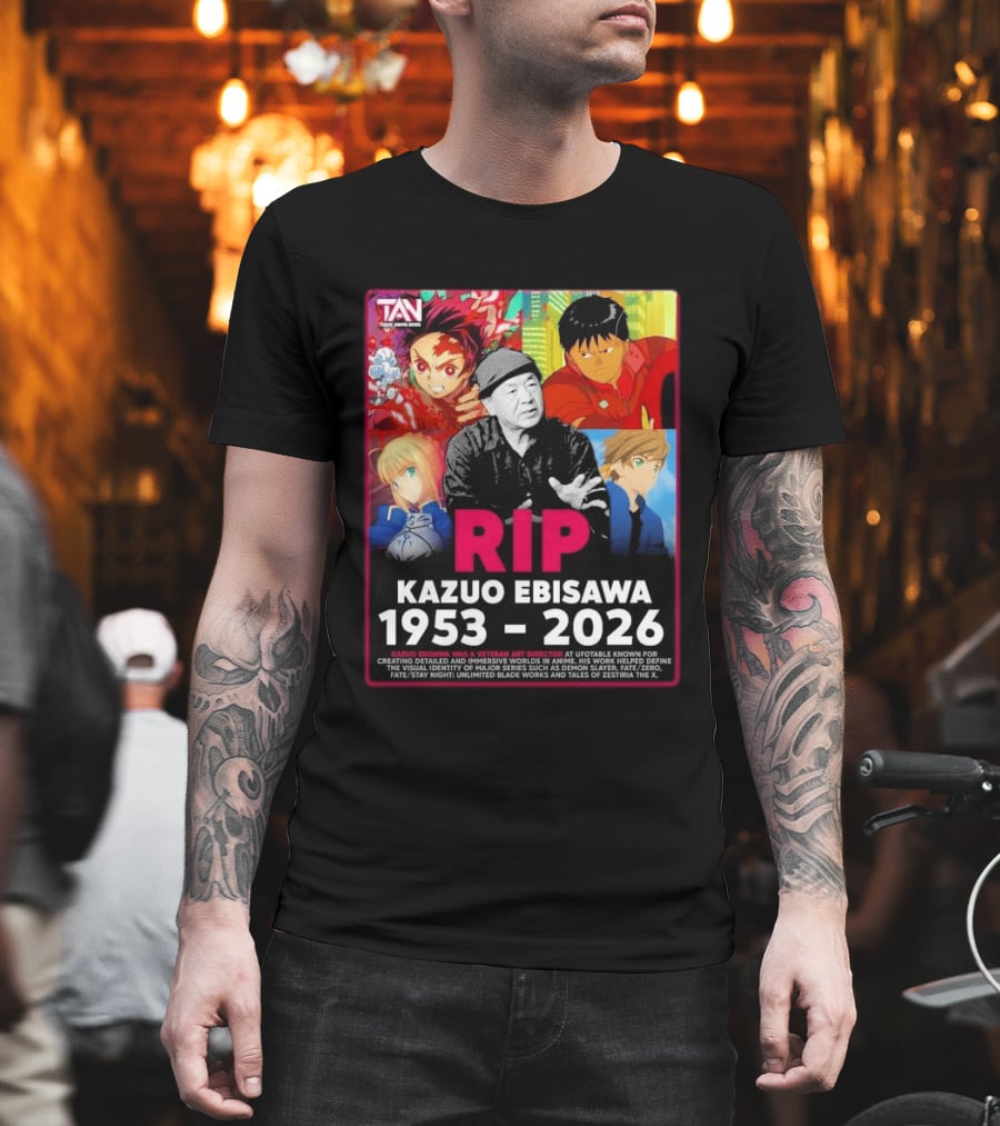 RIP Kazuo Ebisawa 1953 2026 Anime Veteran Art Director Demon Slayer Fata/Zero T-Shirt