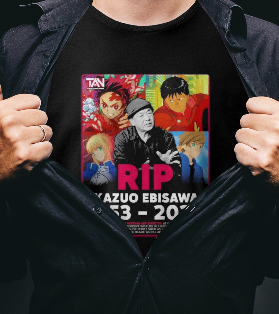 RIP Kazuo Ebisawa 1953 2026 Anime Veteran Art Director Demon Slayer Fata/Zero T-Shirt