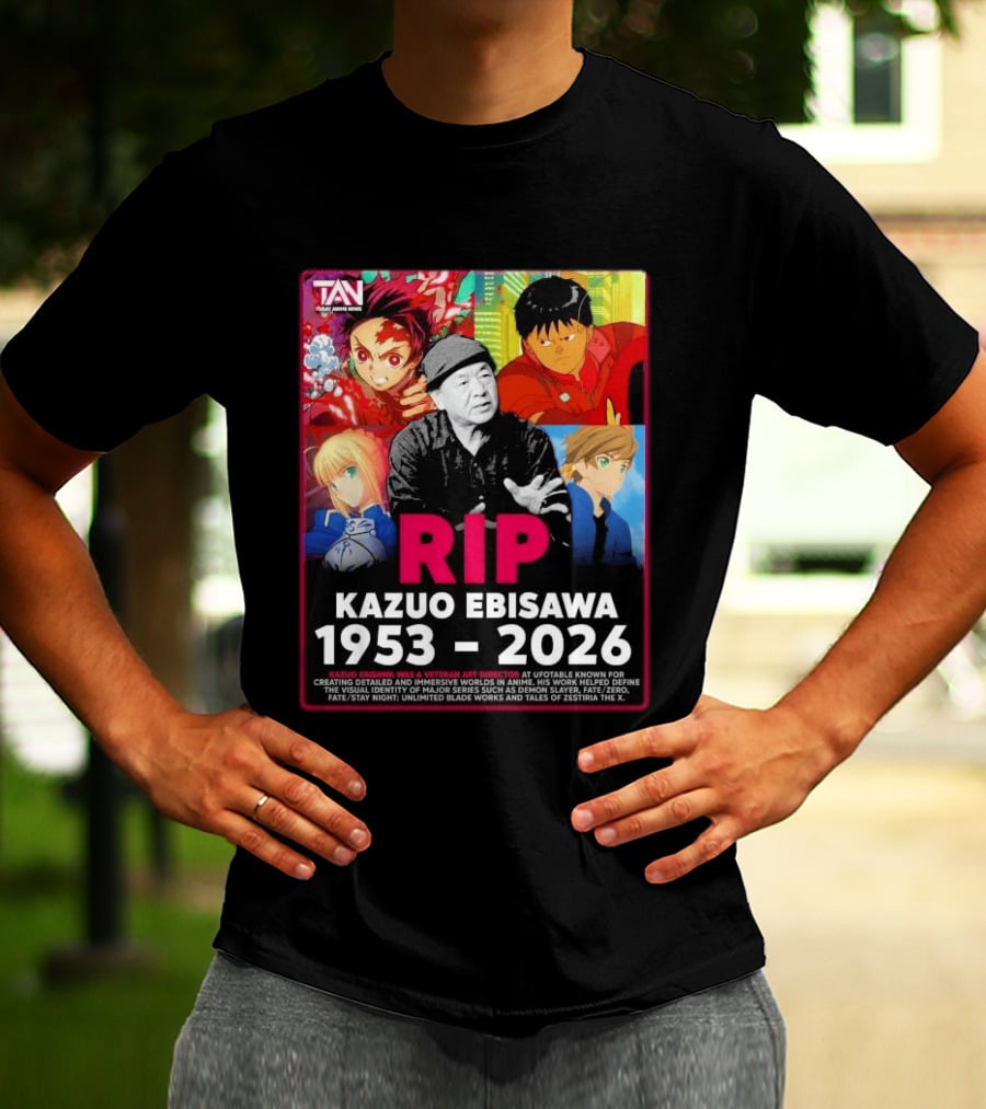 RIP Kazuo Ebisawa 1953 2026 Anime Veteran Art Director Demon Slayer Fata/Zero T-Shirt