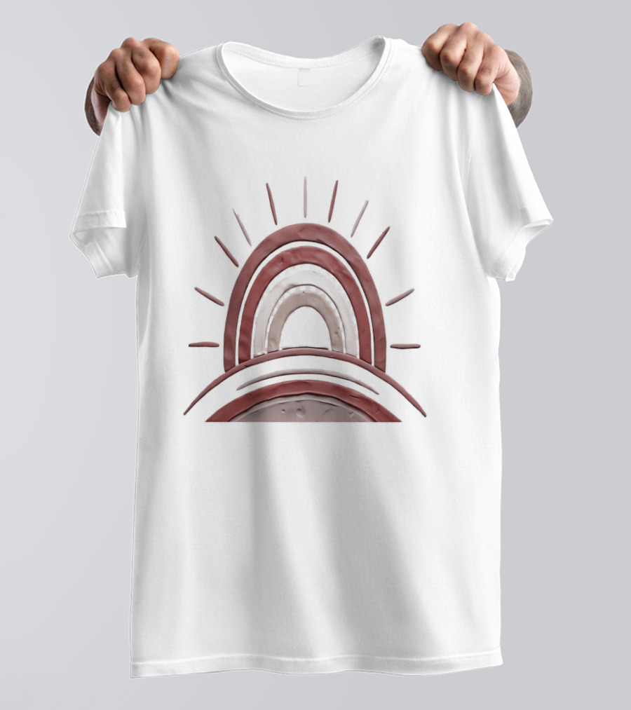 Boho Terracotta Sunset Arches T-Shirt