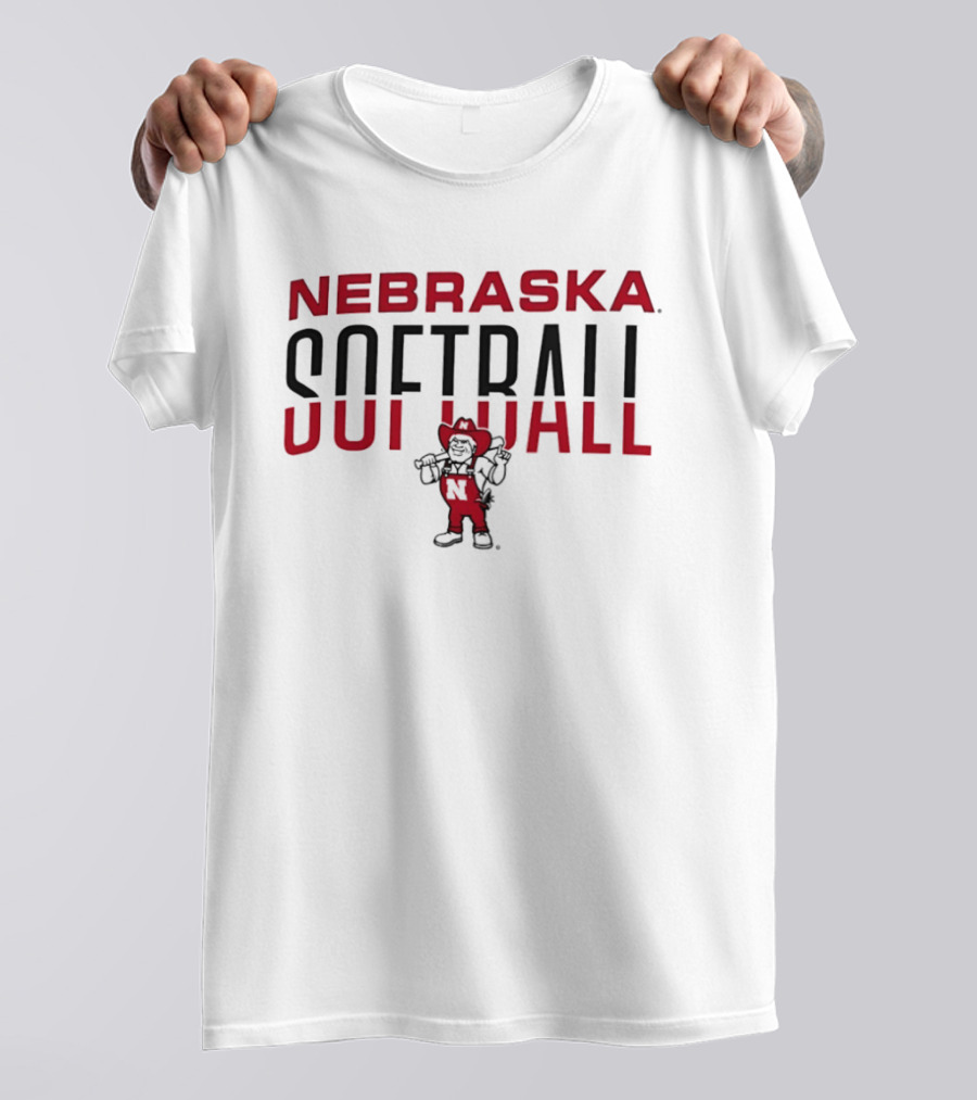 Nebraska Huskers Softball Big Red Mascot Iconic Team Spirit T-Shirt