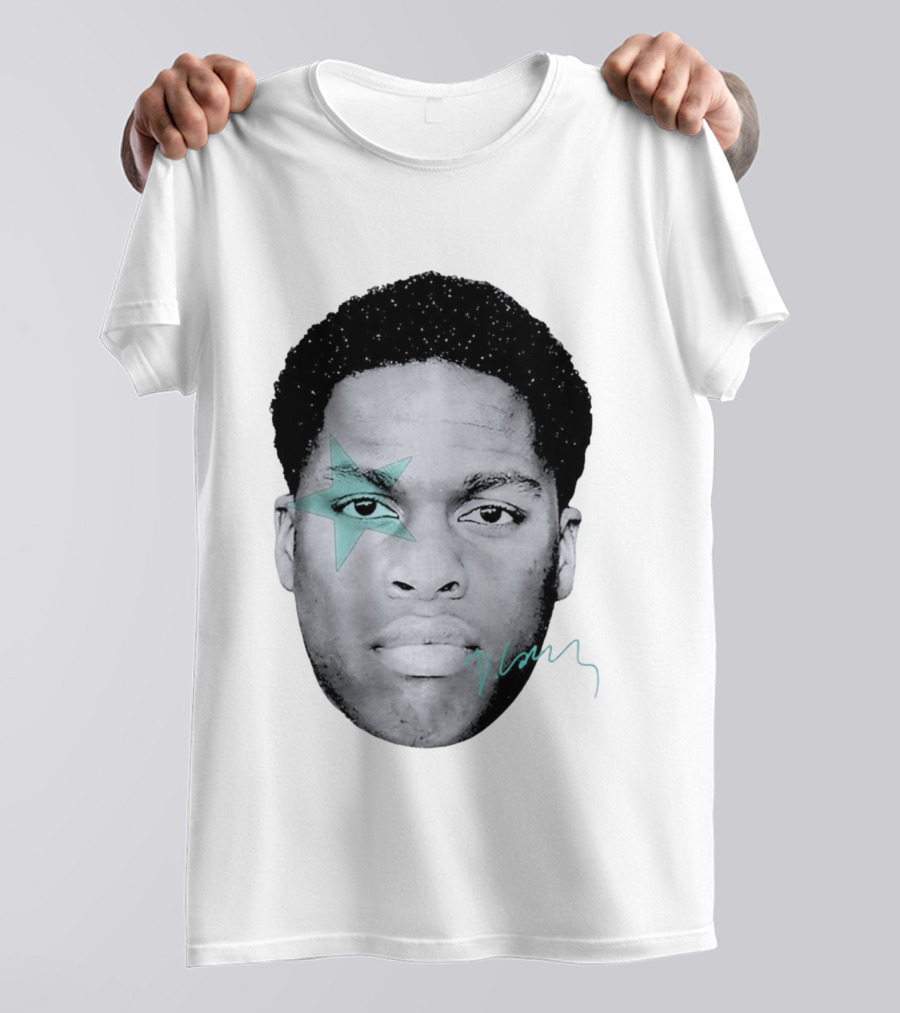 Daniel Caesar Star Face Blue Signature T-Shirt