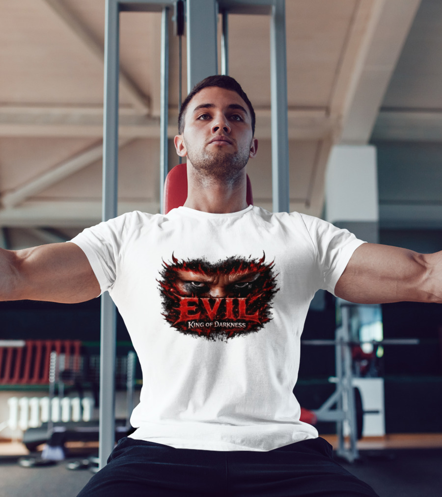 EVIL King Of Darkness Fiery Eyes In Flames T-Shirt