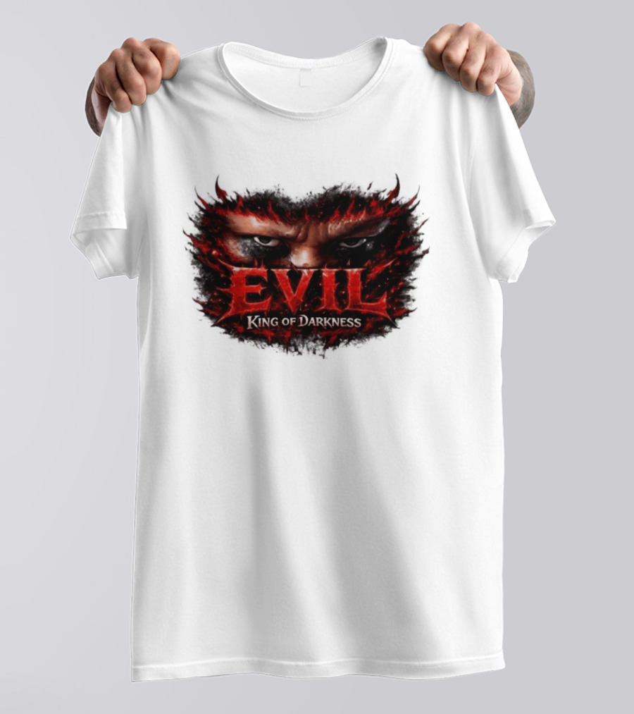 EVIL King Of Darkness Fiery Eyes In Flames T-Shirt