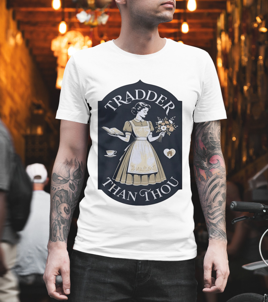 Tradder Than Thou Woman Holding Book And Flower T-Shirt