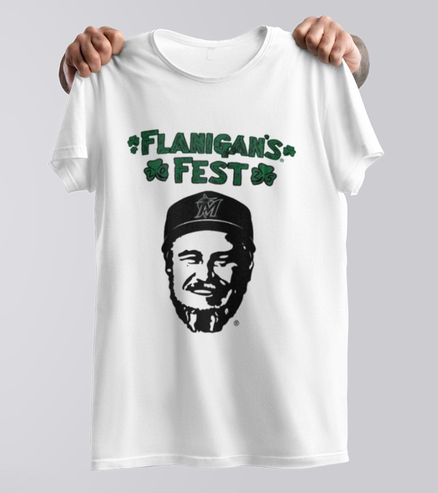 Flanigan's Fest Miami Marlins Shamrock T-Shirt