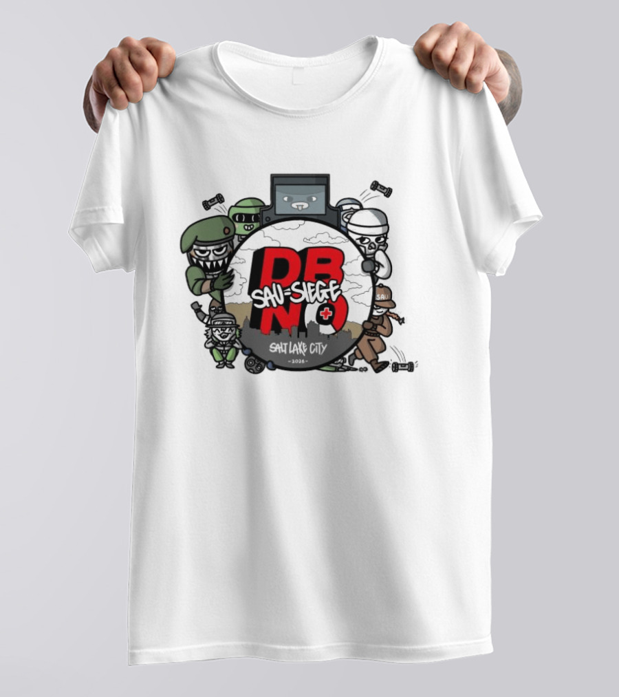 Rainbow Six Siege DBNO Salt Lake City 2026 Gaming Event Characters T-Shirt