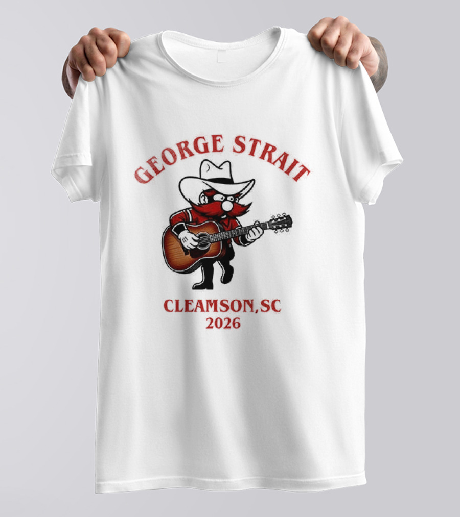 George Strait Clemson 2023 Cowboy Guitar Player T-Shirt