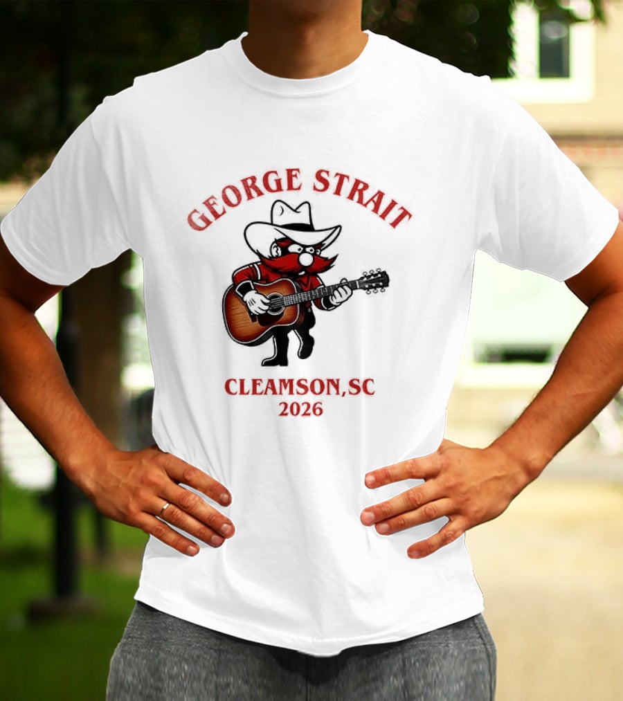 George Strait Clemson 2023 Cowboy Guitar Player T-Shirt