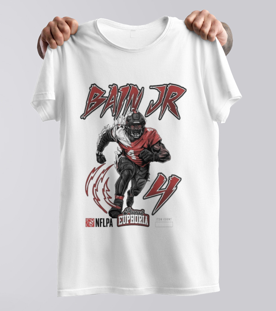 Bain Jr. Planet Euphoria NFL 4 Lightning Football T-Shirt