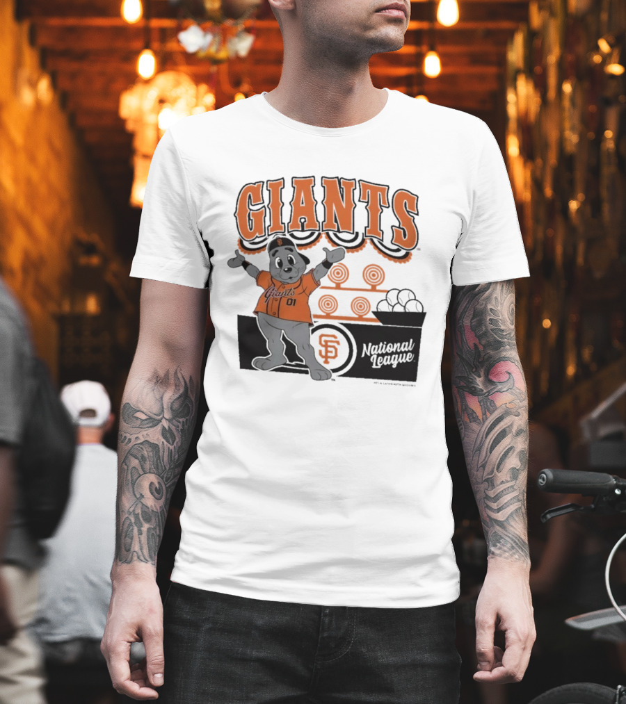 San Francisco Giants Mitchell & Ness Cream Step Back Up Giants National League T-Shirt