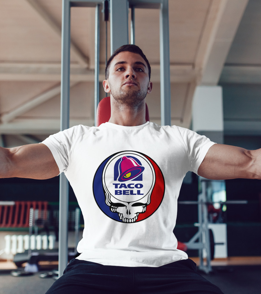 Taco Bell Grateful Dead Skull Logo Red Blue Collaboration T-Shirt