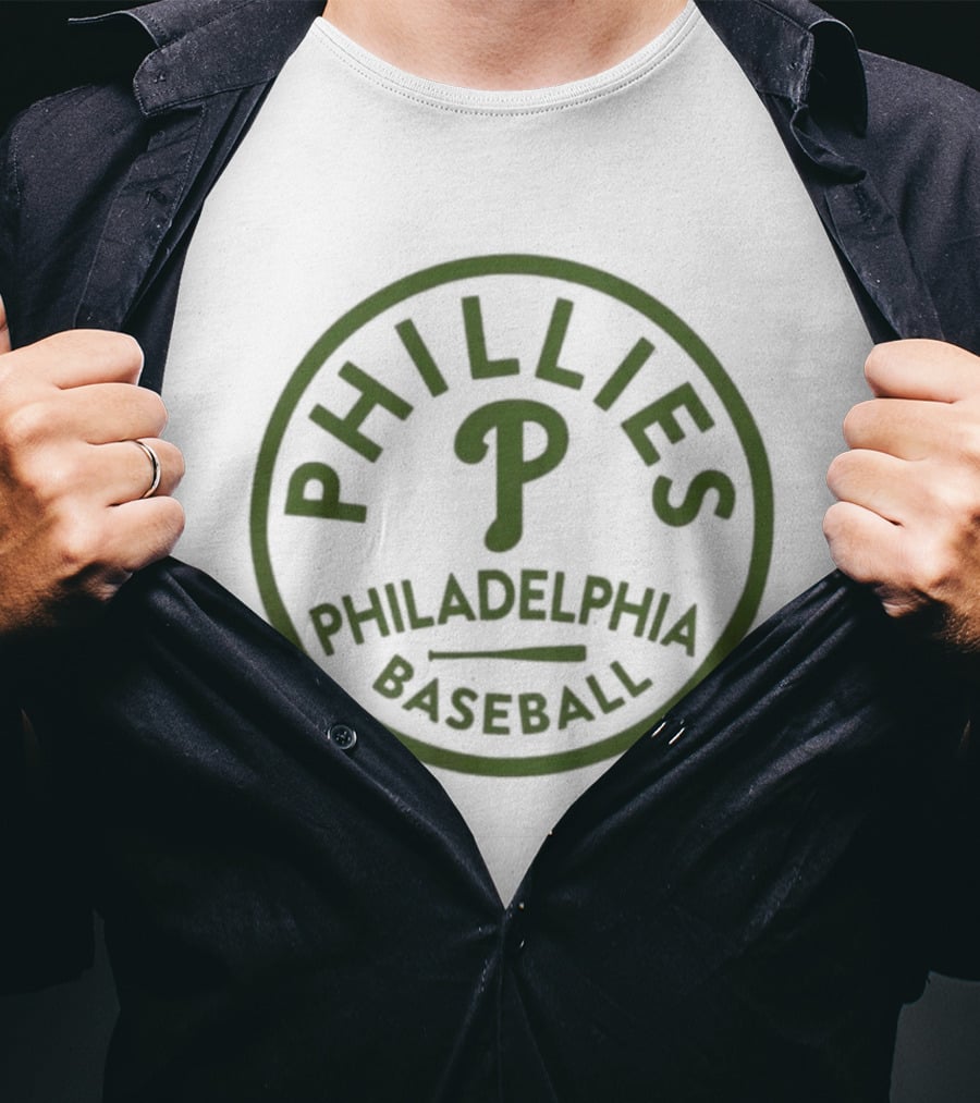 MLB Philadelphia Phillies 2026 Armed Forces Day Phillies Baseball Iconic Circle T-Shirt