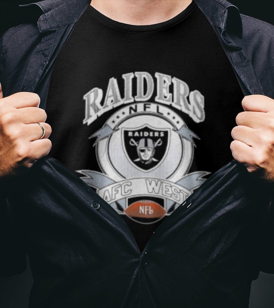 1992 Los Angeles Raiders NFL AFC West Football T-Shirt