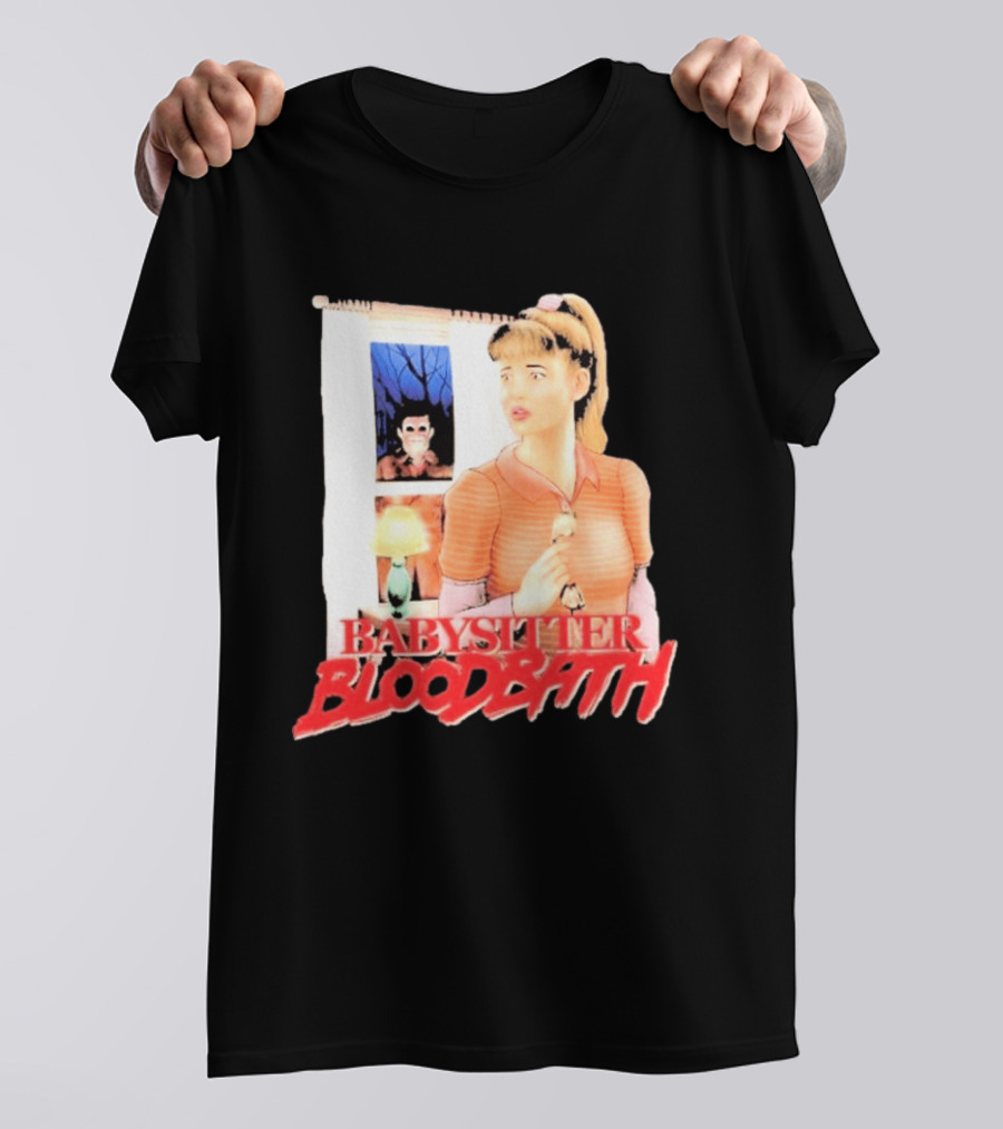 Babysitter Bloodbath Puppet Combo Novel Cover Creepy T-Shirt