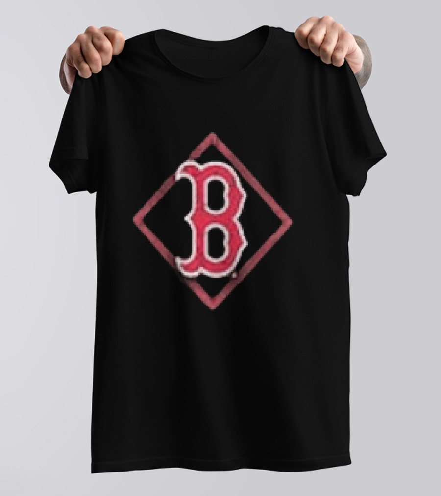 Boston Red Sox America's Pastime Black Americana Red B T-Shirt