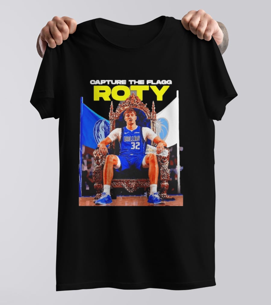 Capture The Cooper Flagg ROTY Dallas Mavericks Basketball Throne T-Shirt