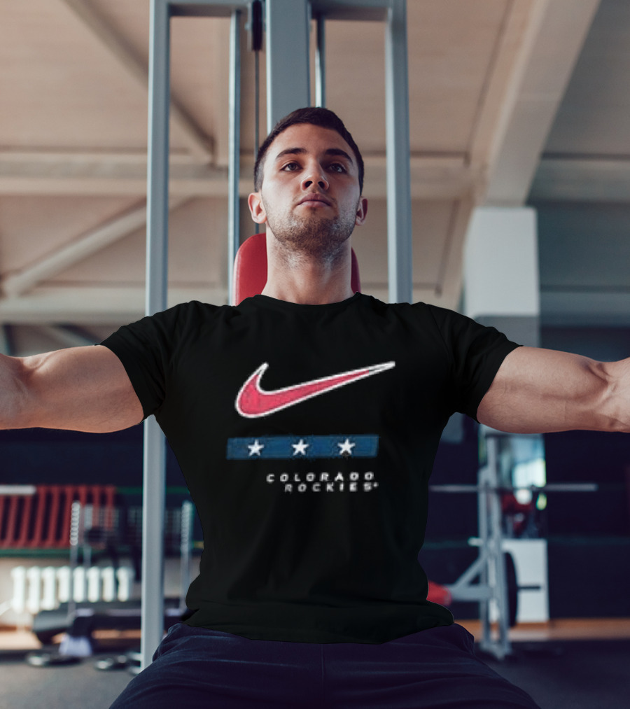 Nike Colorado Rockies Americana Anthracite Stars T-Shirt