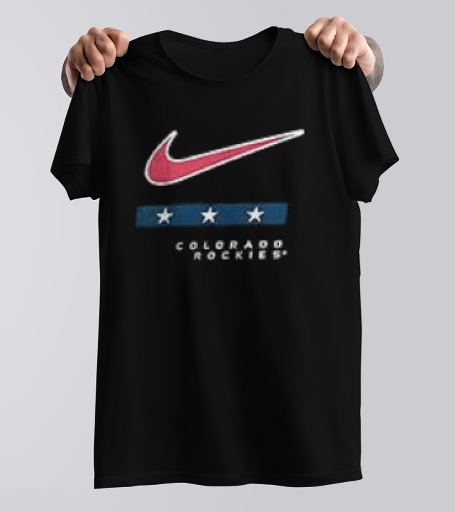 Nike Colorado Rockies Americana Anthracite Stars T-Shirt