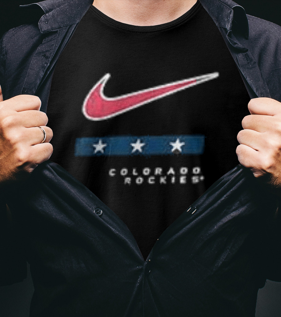 Nike Colorado Rockies Americana Anthracite Stars T-Shirt
