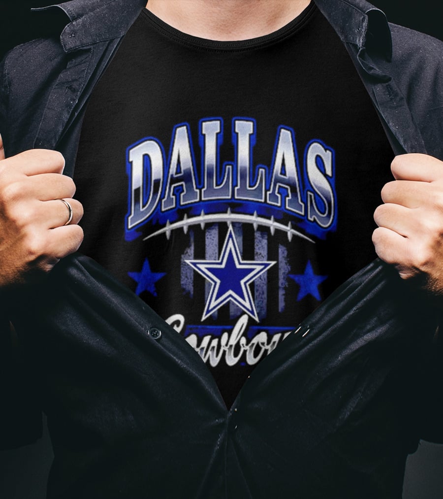 Dallas Cowboys Americana 2026 Star And Stripes Football Team Fan T-Shirt