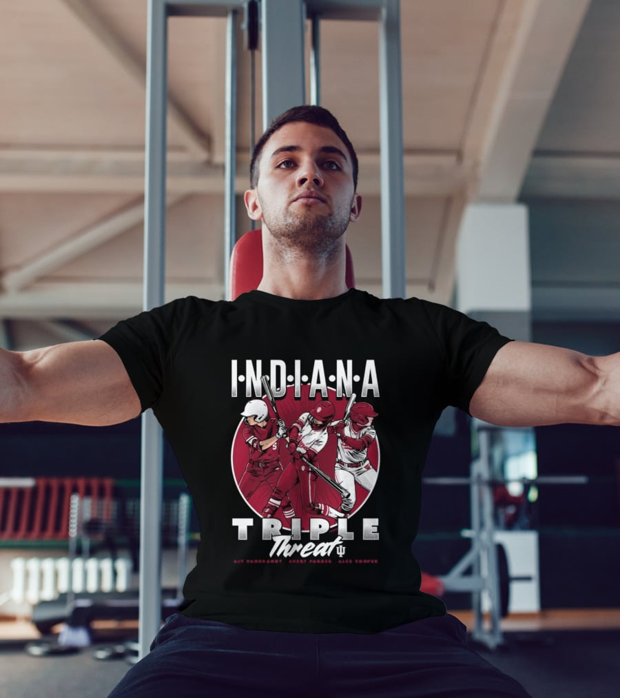 Indiana Hoosiers Softball Triple Threat Aly Van Brandt Avery Parker Alex Cooper T-Shirt
