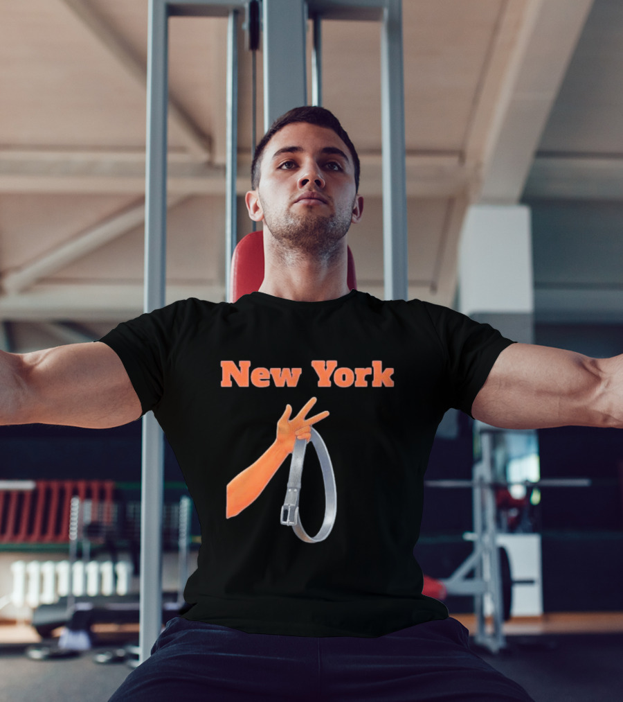 Jalen Brunson Three Point Celebration New York Knicks Belt Gesture T-Shirt