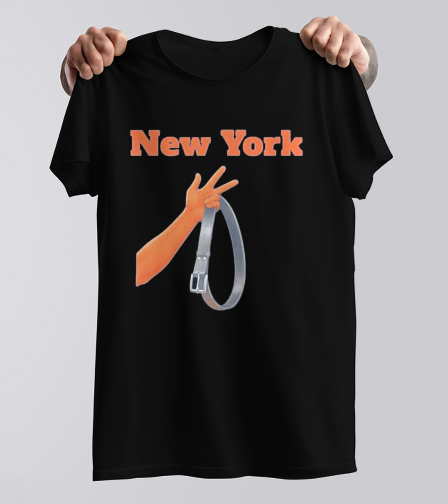 Jalen Brunson Three Point Celebration New York Knicks Belt Gesture T-Shirt