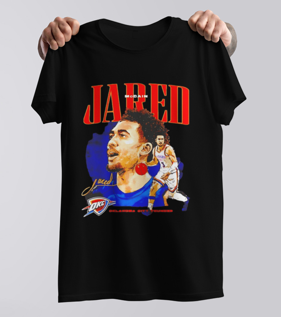 Jared McCain Oklahoma City Thunder NBA Basketball OKC Player T-Shirt