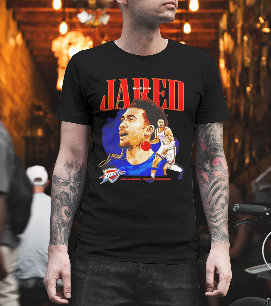 Jared McCain Oklahoma City Thunder NBA Basketball OKC Player T-Shirt
