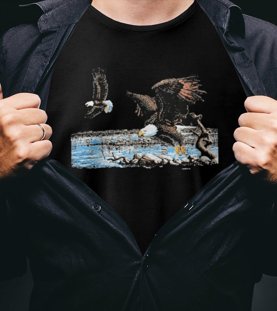 Bald Eagle River Scene Inspired By Justin Bieber T-Shirt