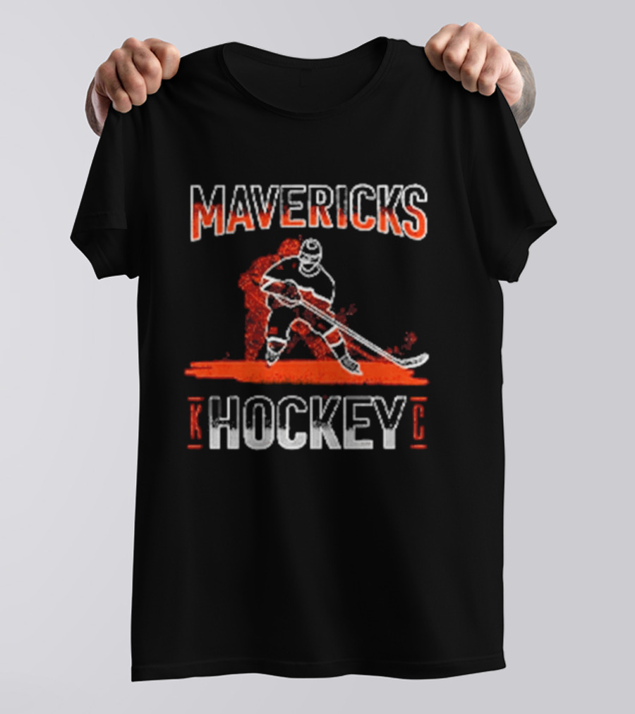 Mavericks Hockey Player Icon With Red And White T-Shirt