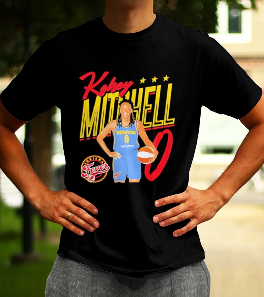 Kelsey Mitchell Indiana Fever Basketball Player Pose Salesforce T-Shirt