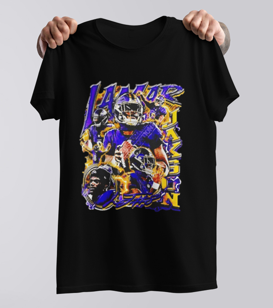 Lamar Jackson Baltimore Ravens Football Sports Star T-Shirt
